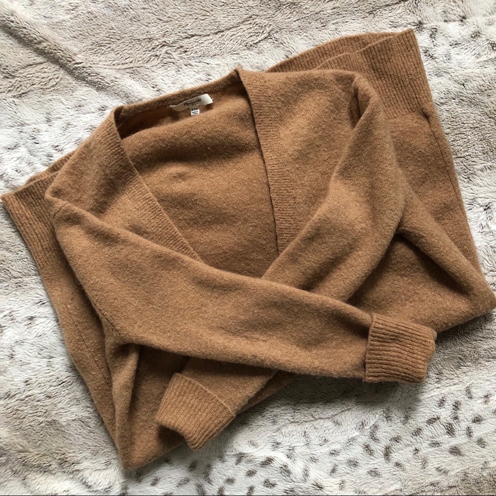Madewell Camel Brown Slouchy Oversized Cardigan